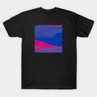 Bi Pride Layered Wavy Shapes T-Shirt